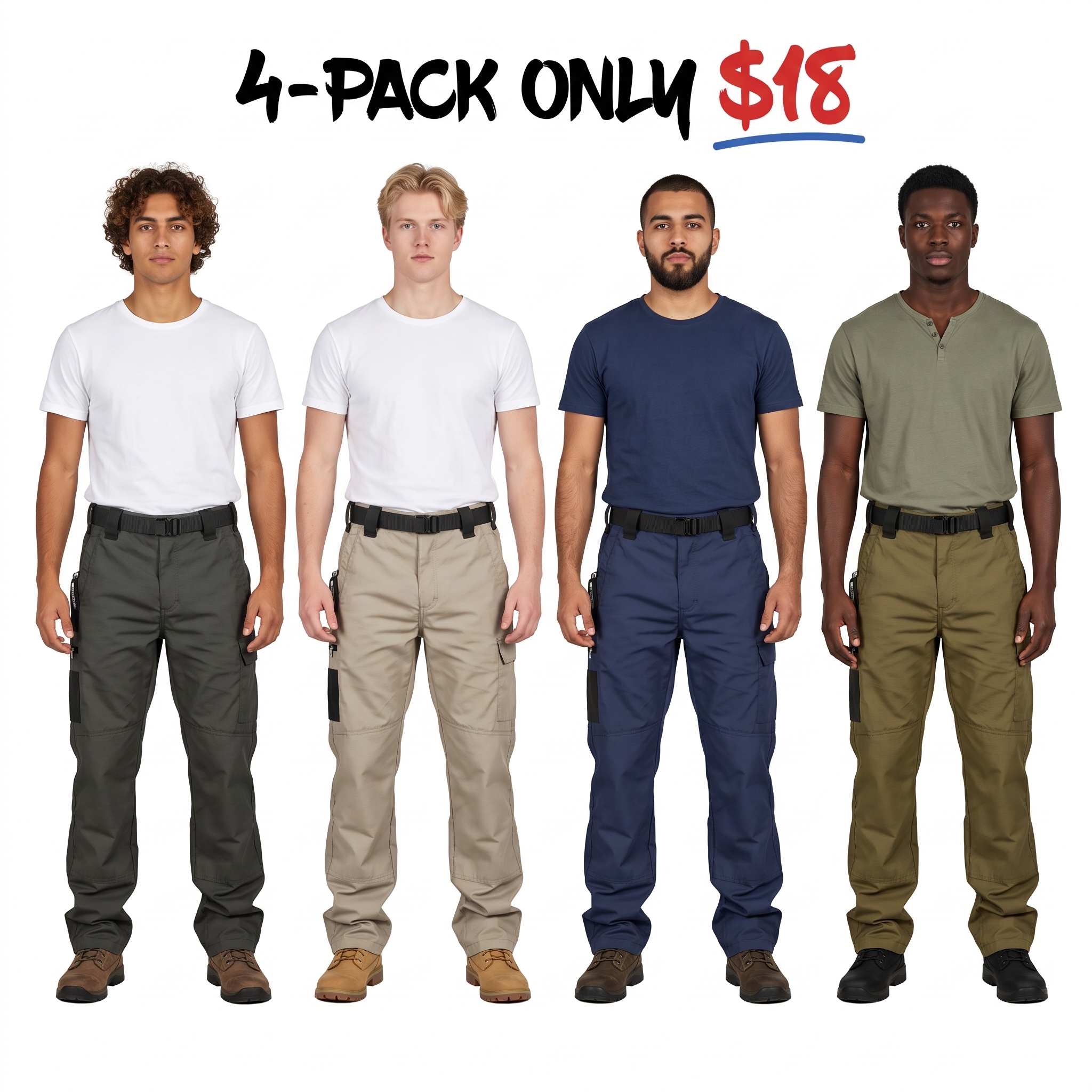 Men's Water-Resistant Tactical Cargo Pants