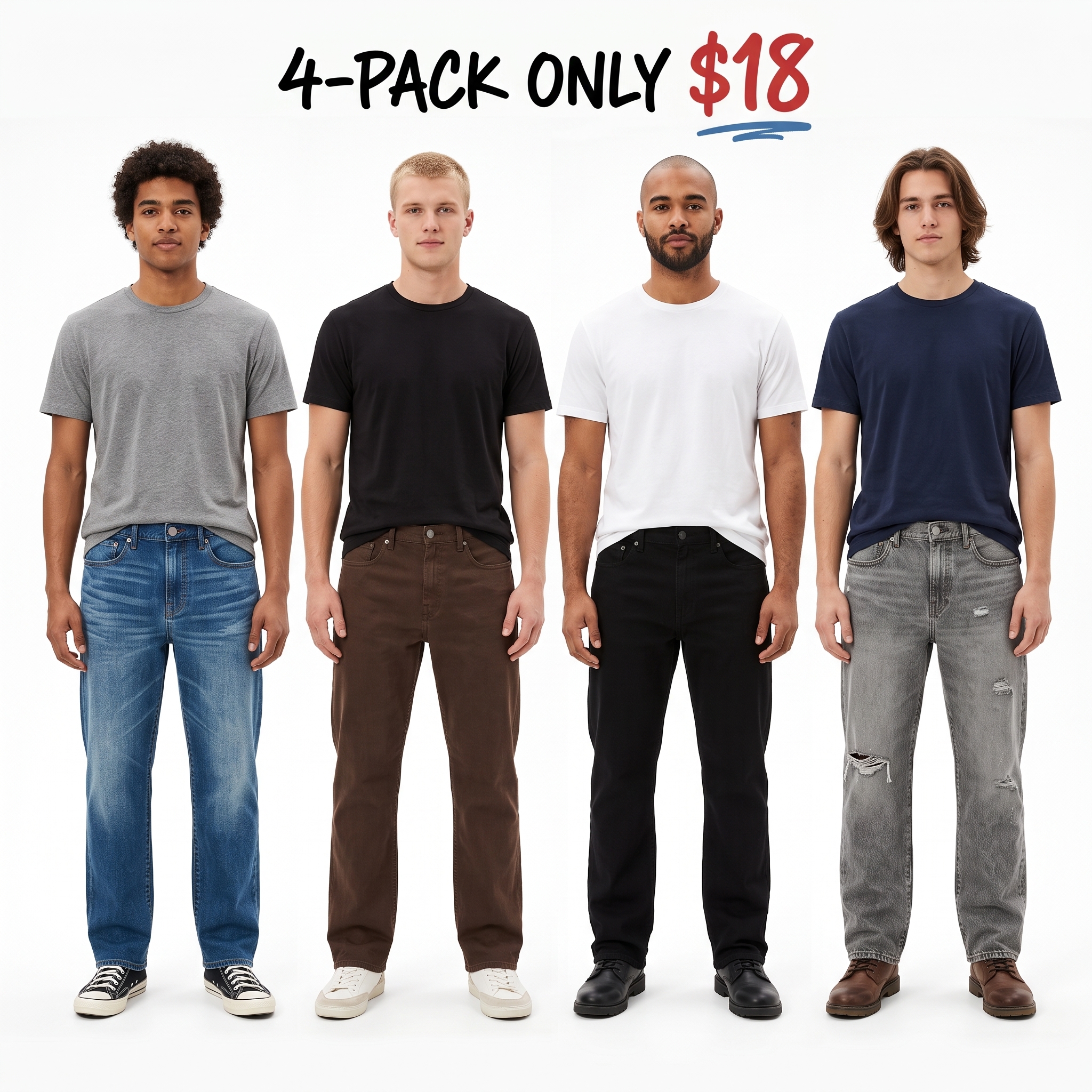 Men's Baggy Relaxed Fit Jeans