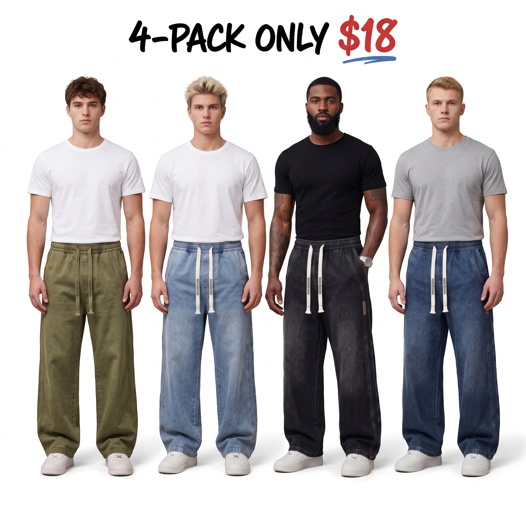 Men's Relaxed Stretch Denim Pants