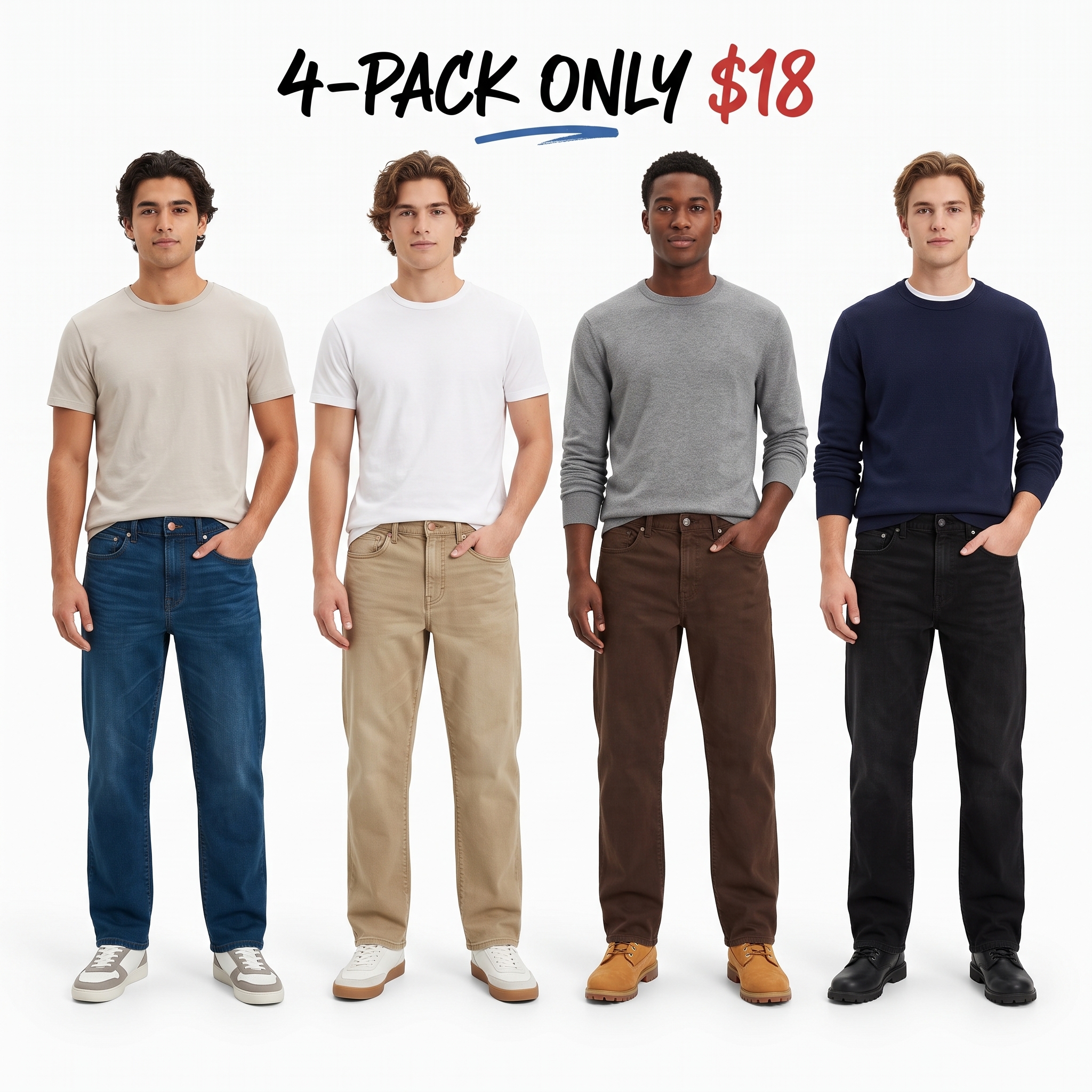 Men's Baggy Relaxed Fit Jeans