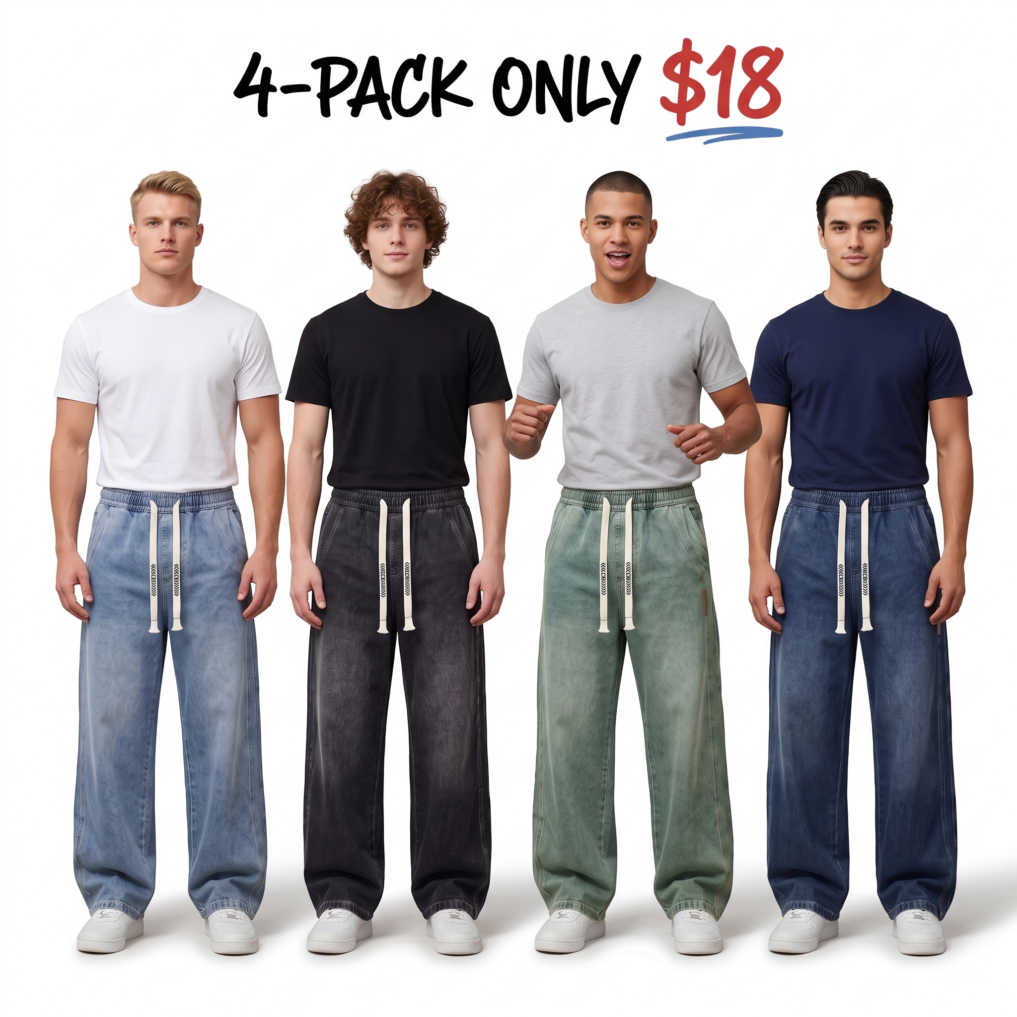 Men's Relaxed Stretch Denim Pants
