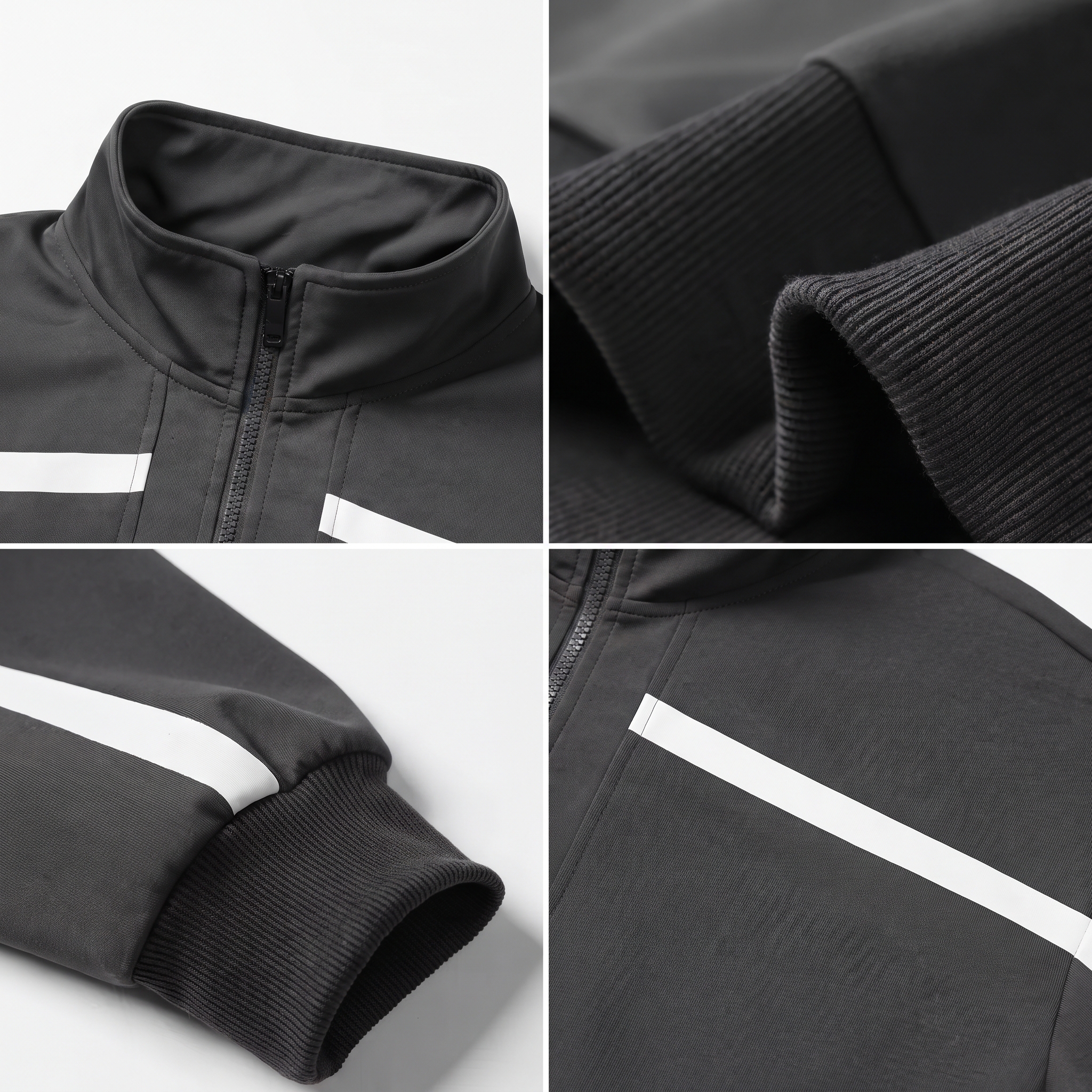 Men's Retro Mock Neck Tracksuit Set