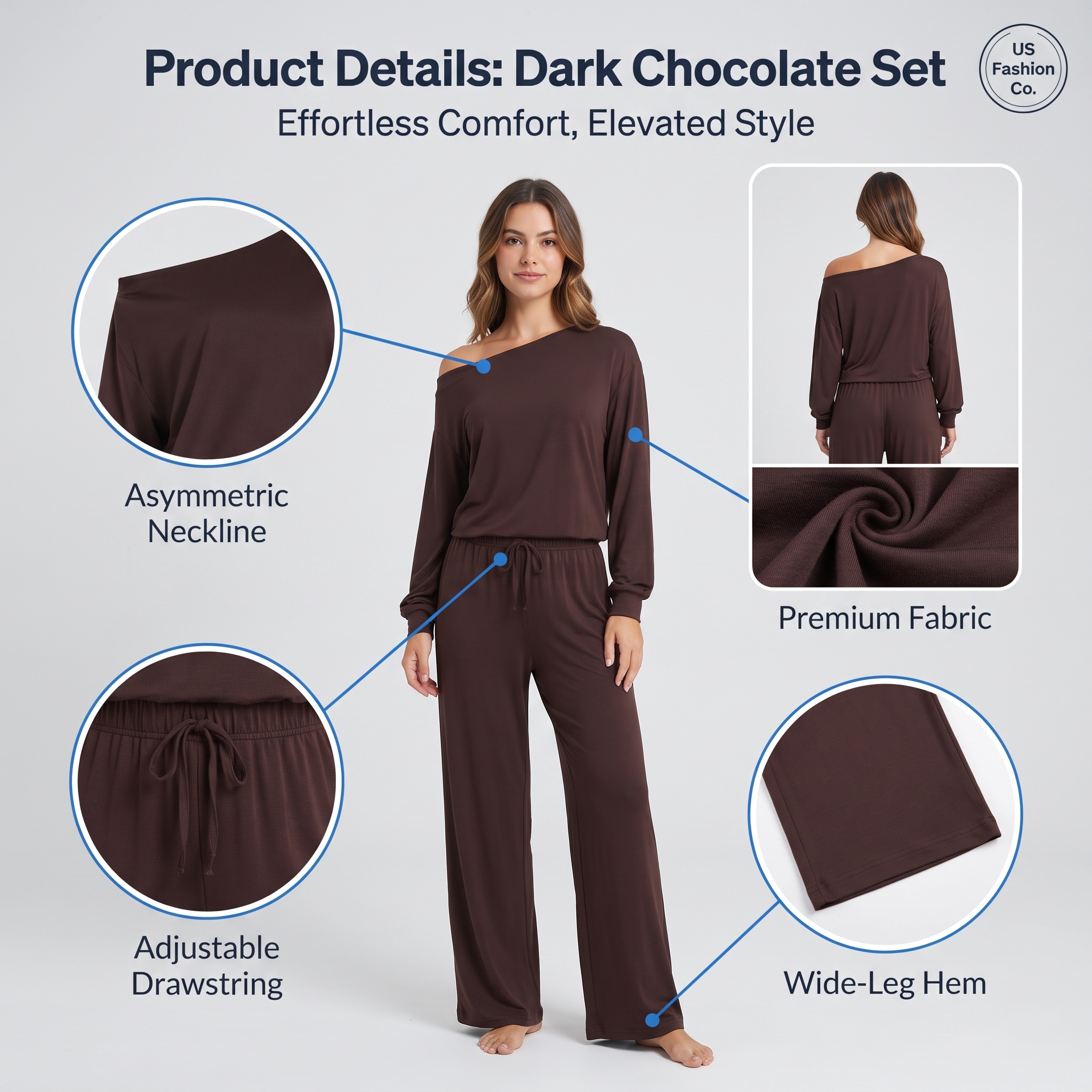 Women’s One-Shoulder Oversized Lounge Set