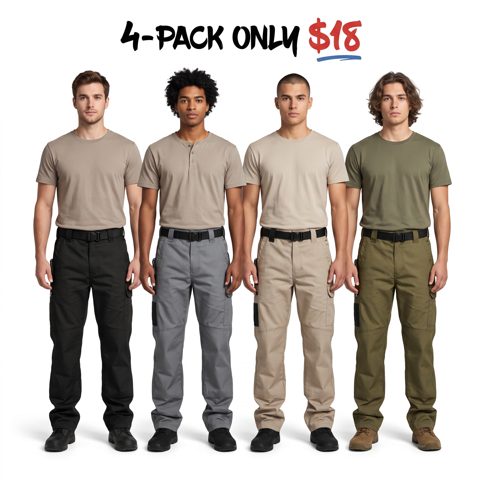 Men's Water-Resistant Tactical Cargo Pants