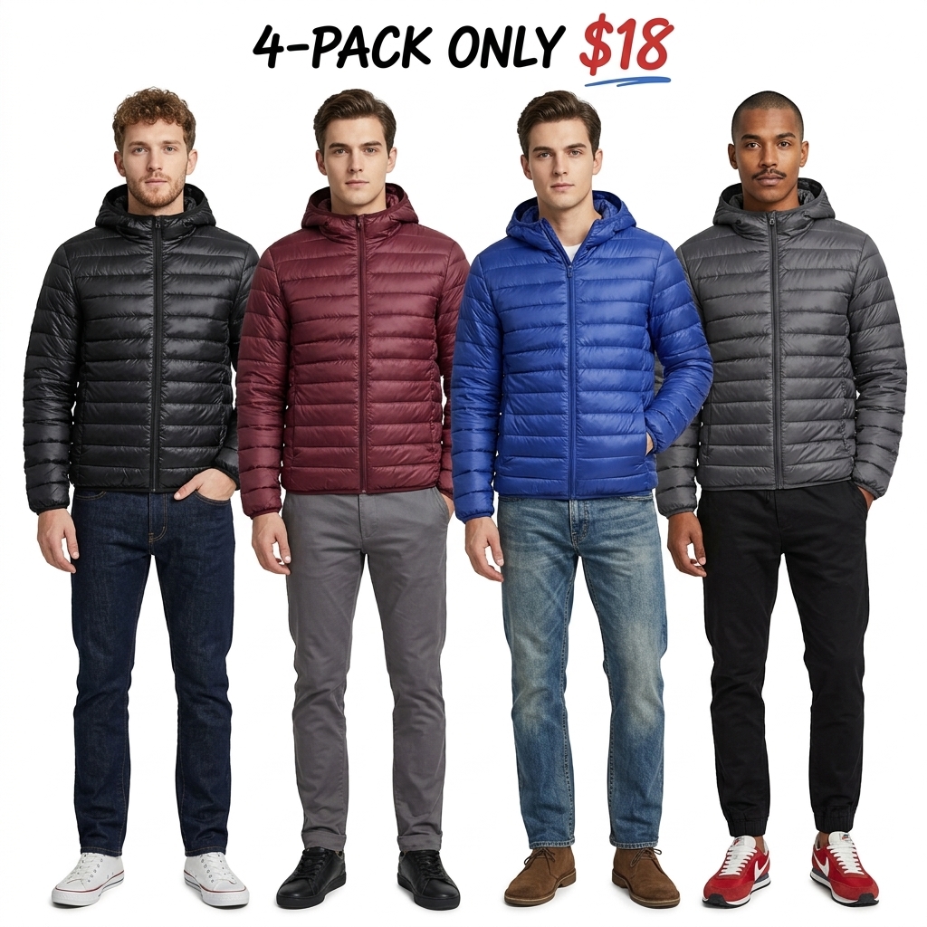 Men’s Hooded Lightweight Padded Jacket