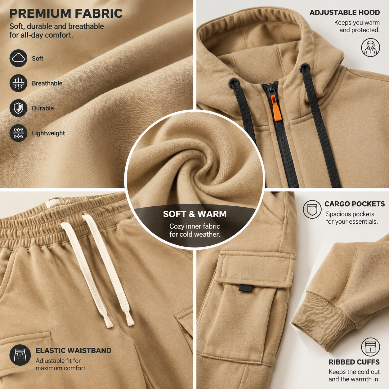 Men's Fleece-Lined Winter Vest – Warm Zip-Up Sleeveless Jacket