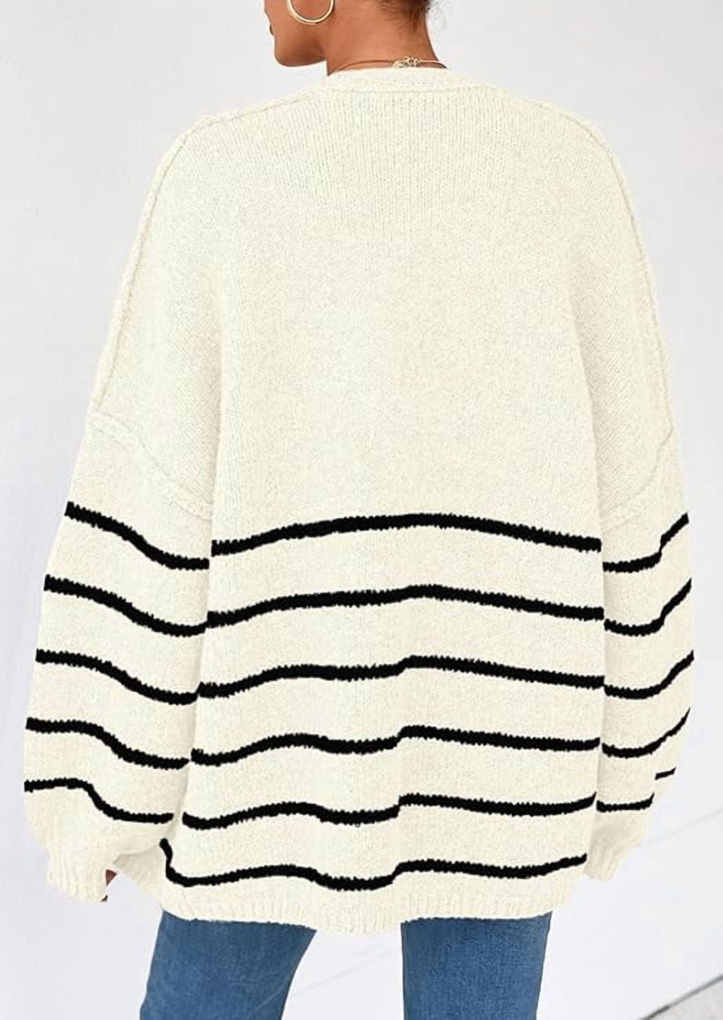 Womens Oversized Cardigan Sweaters Fall Long Lantern Sleeve Knit Open Front Lightweight Sweater