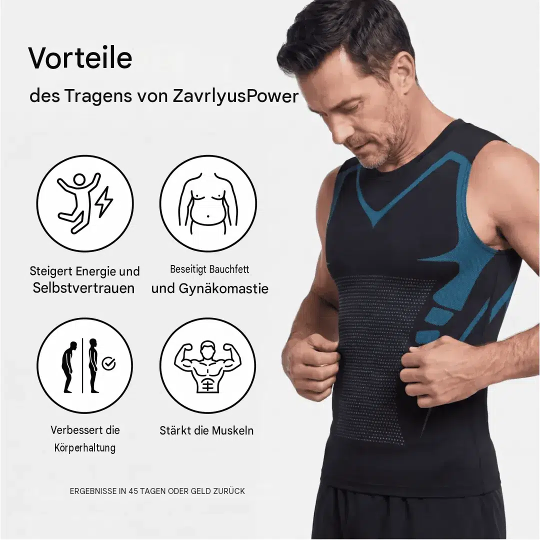 💪 Figurformende Kompressionsweste für Herren | Haltungskorrigierende Basisschicht
