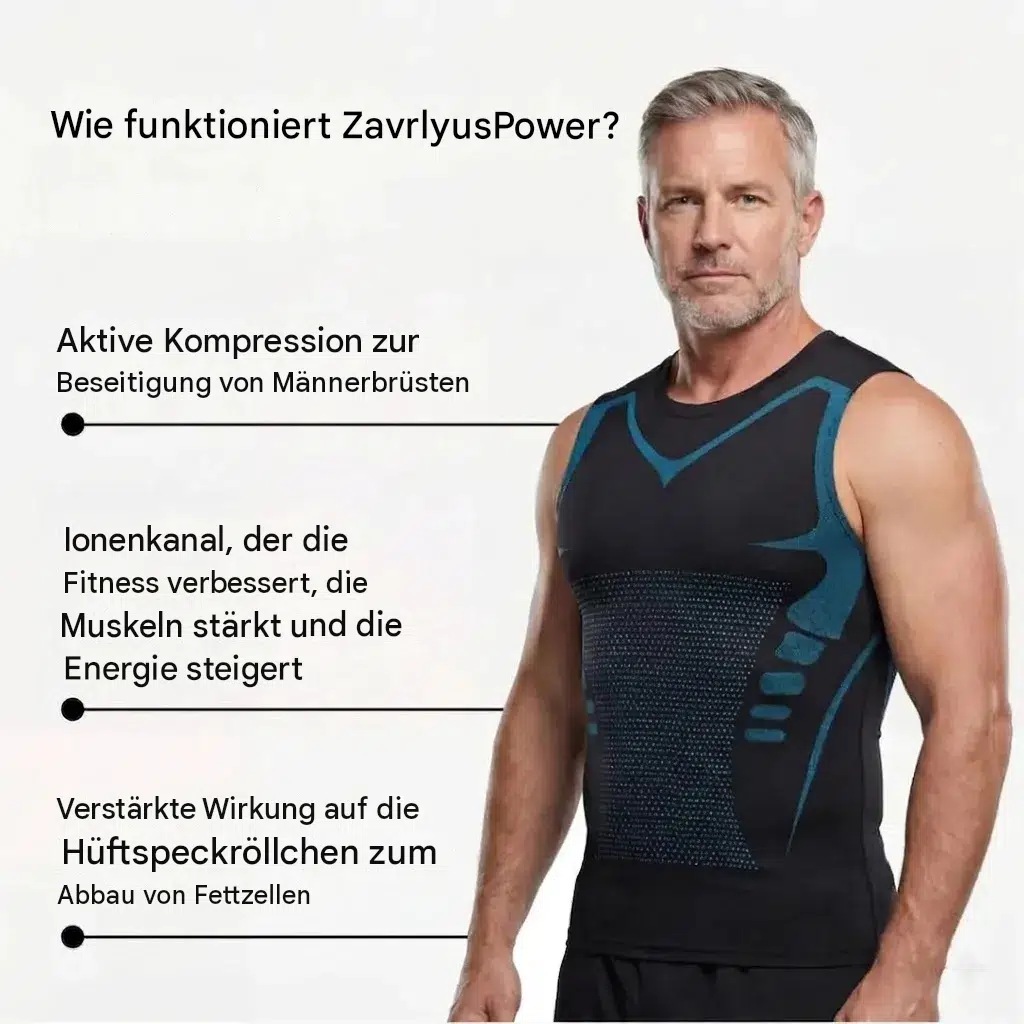 💪 Figurformende Kompressionsweste für Herren | Haltungskorrigierende Basisschicht