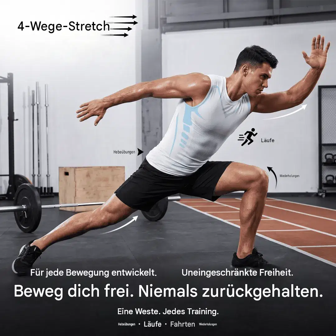 💪 Figurformende Kompressionsweste für Herren | Haltungskorrigierende Basisschicht