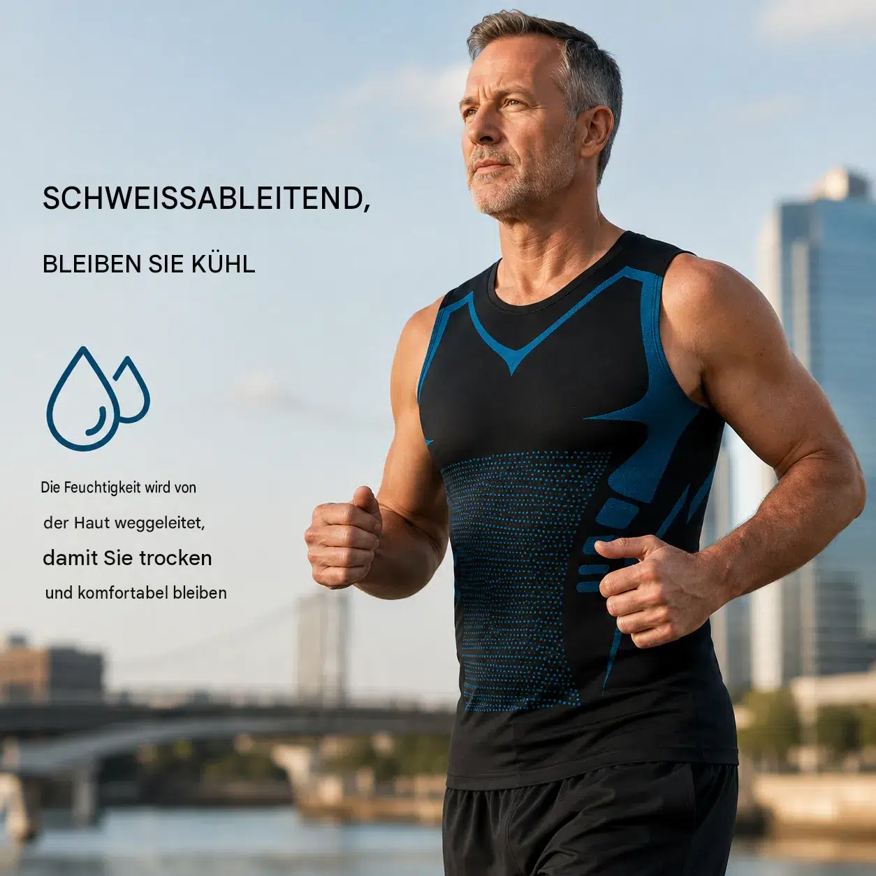 💪 Figurformende Kompressionsweste für Herren | Haltungskorrigierende Basisschicht