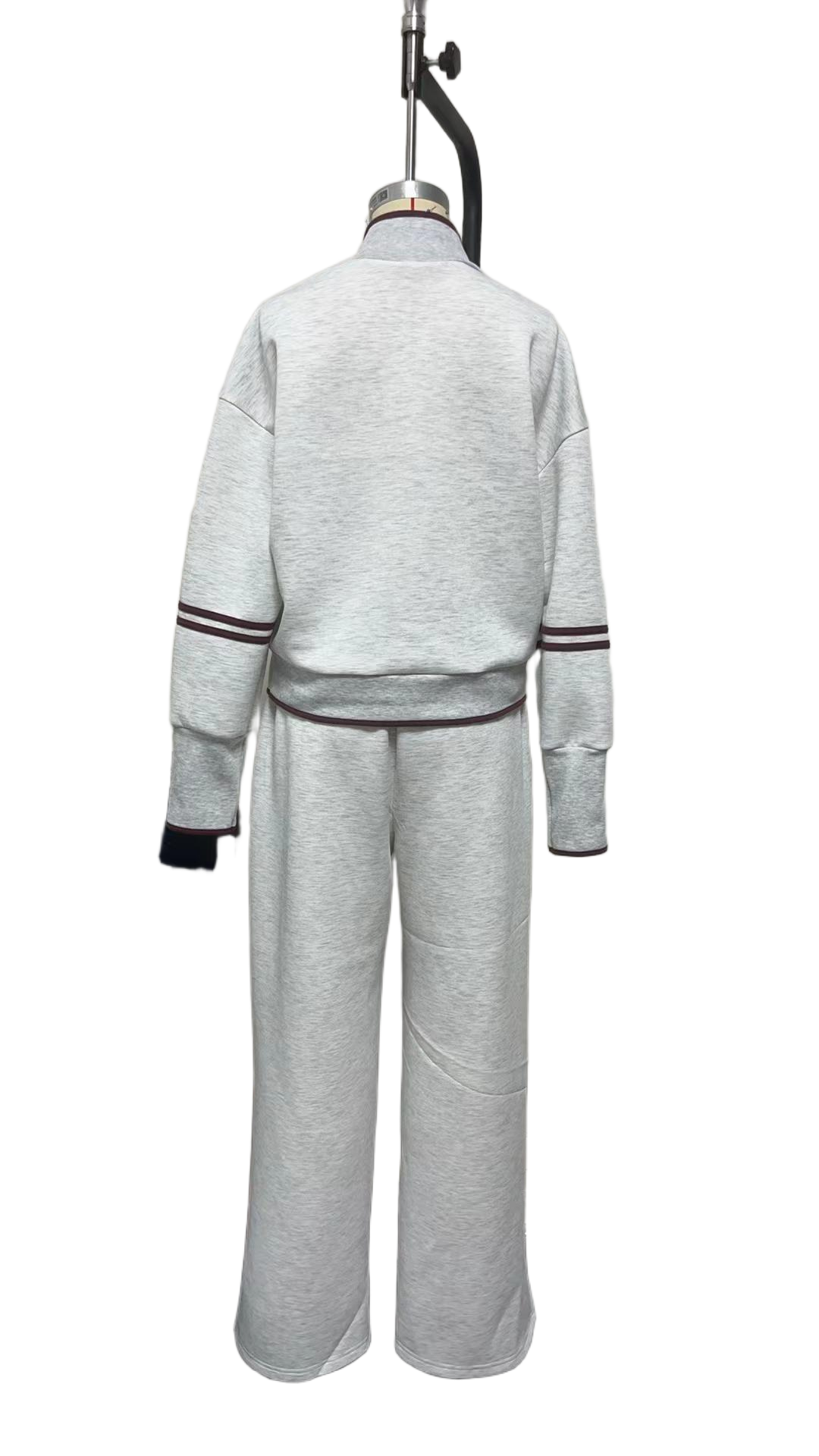 🎀Women Casual Sports Two Piece Set Stand Collar Wide Leg Pants