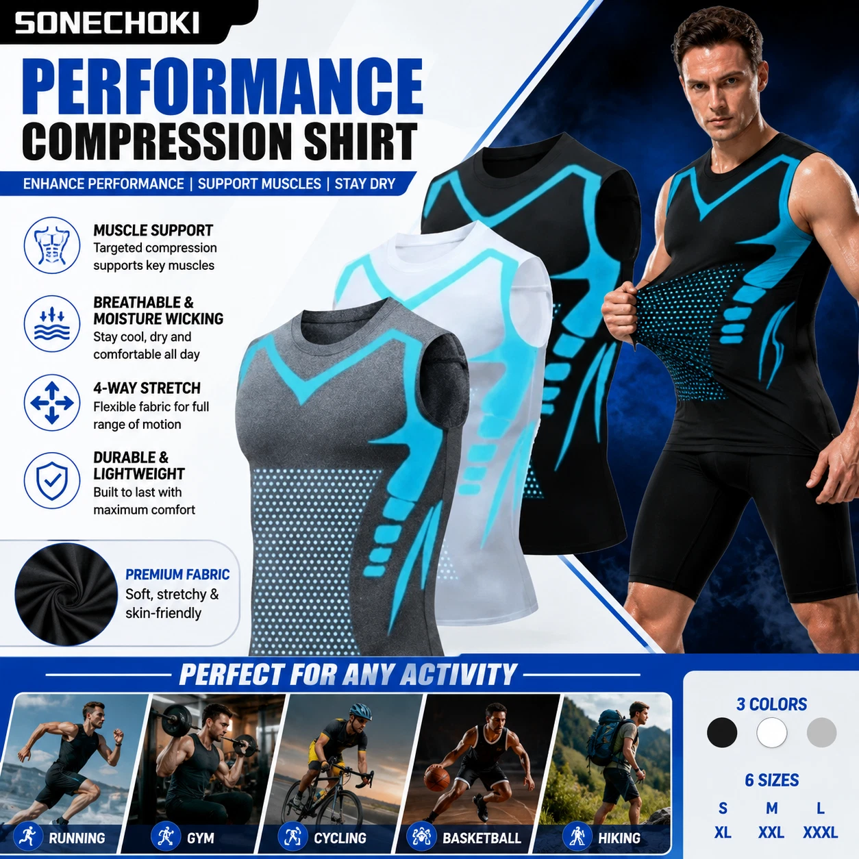 2026 New Version Close-Fitting Sleeveless Shirt🔥6PCS $25.99 