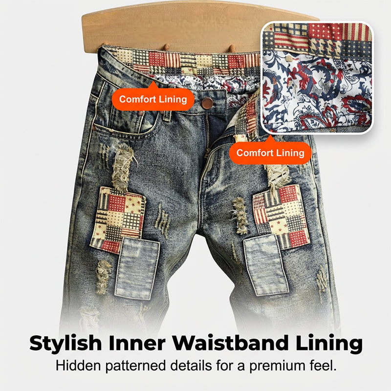 3pcs only 22.98🩳 Men's Ripped Denim Shorts – Distressed, Patched, Retro Wash ✨