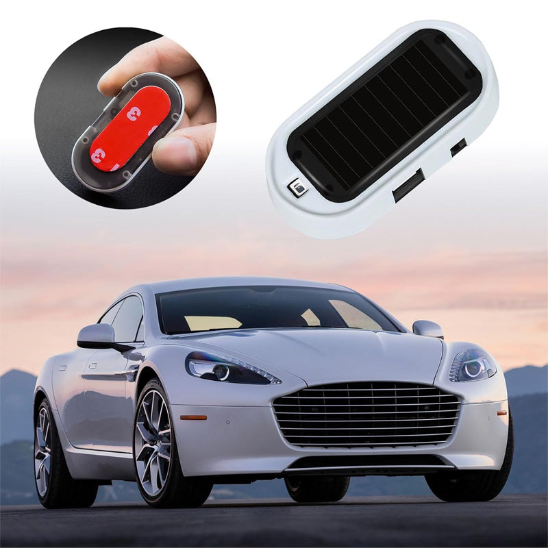 Wireless adhesive solar warning light installation