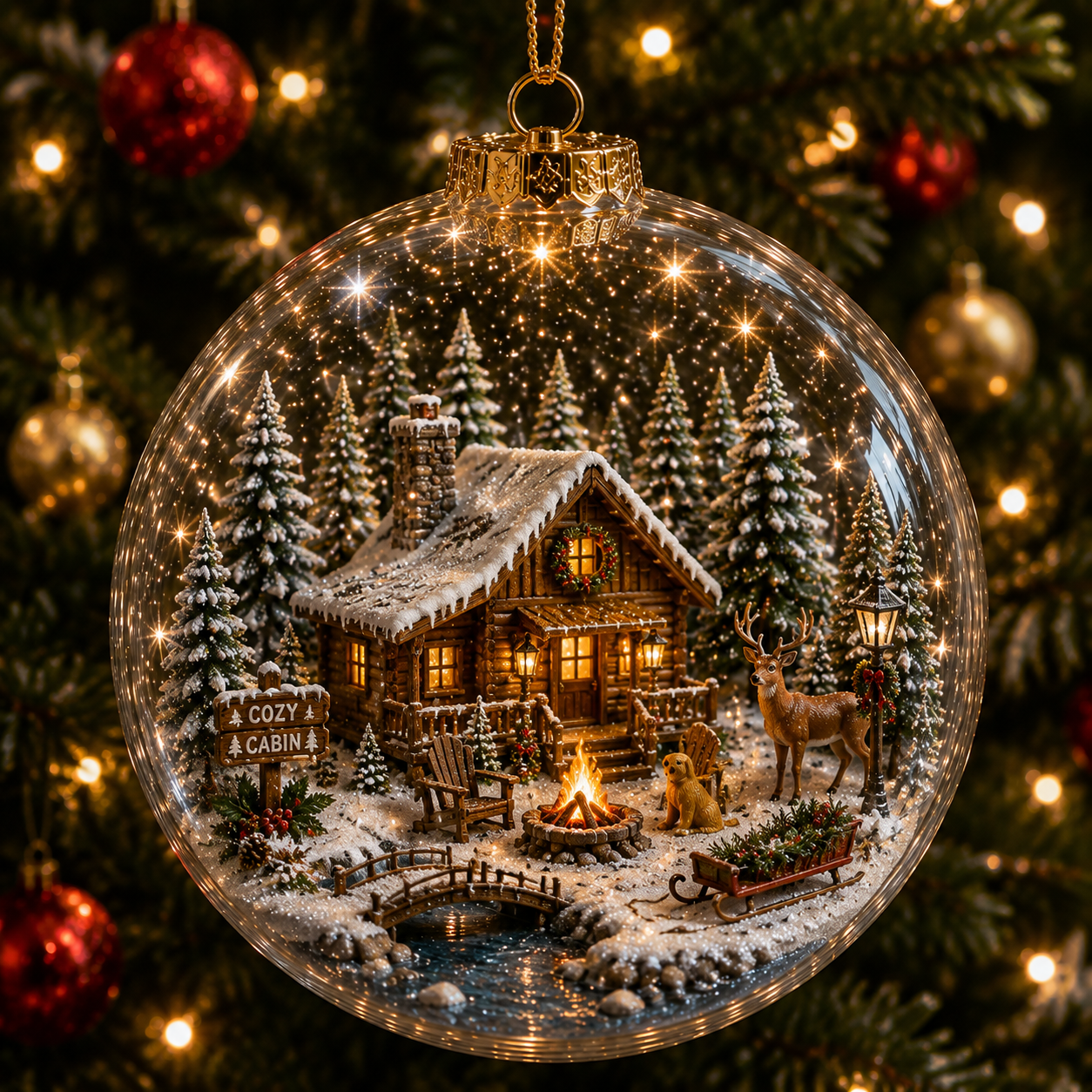⏰ ❄️ 50% OFF 💛 Christmas Landscape Decorations ✨ A Tiny Glowing Christmas World, Right In Your Palm