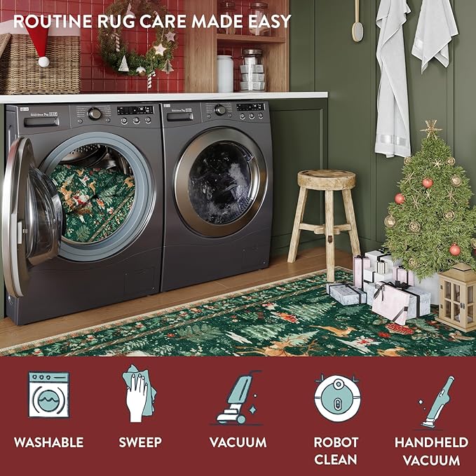 🎄50% OFF🎉Soft Christmas Tree Santa Claus Carpet Runner