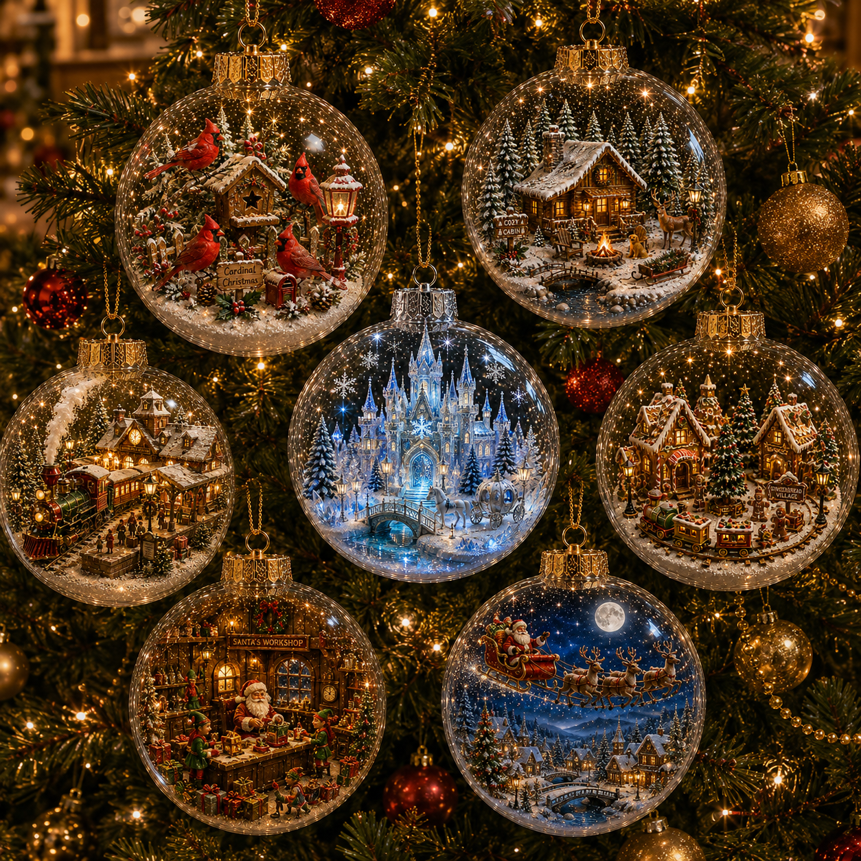 ⏰ ❄️ 50% OFF 💛 Christmas Landscape Decorations ✨ A Tiny Glowing Christmas World, Right In Your Palm