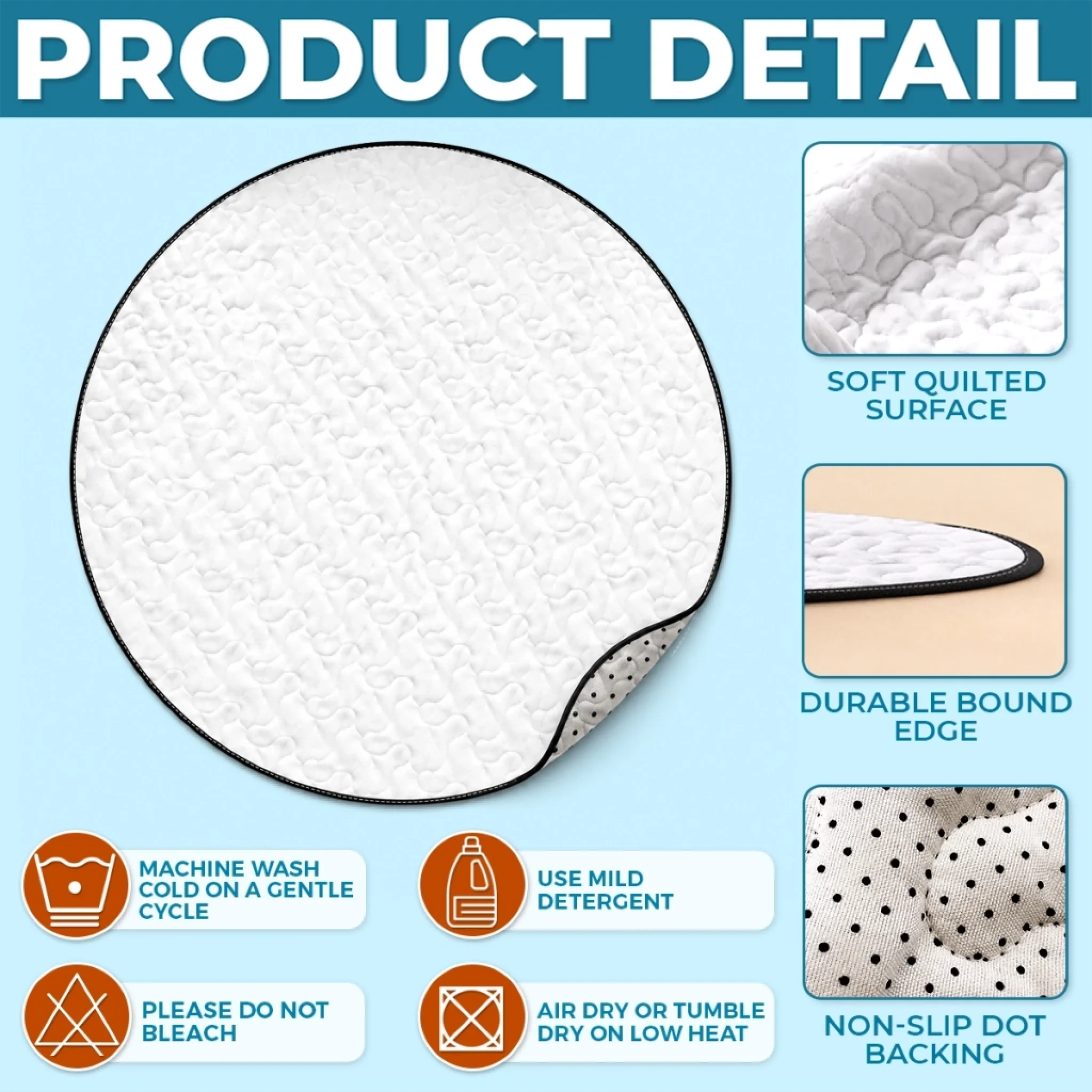 Custom Quilted Round Mat - Personalized Christmas Birthday Gifts For Mom, Dad, Brother, Sister - Merry Moments All Season