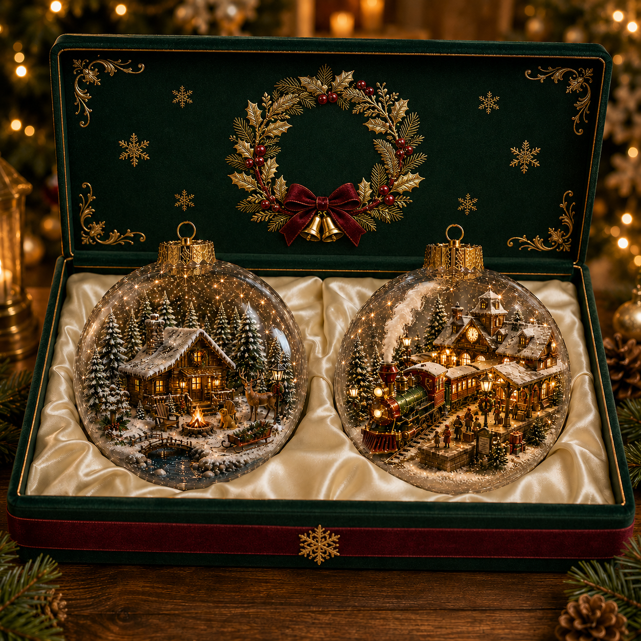 ⏰ ❄️ 50% OFF 💛 Christmas Landscape Decorations ✨ A Tiny Glowing Christmas World, Right In Your Palm