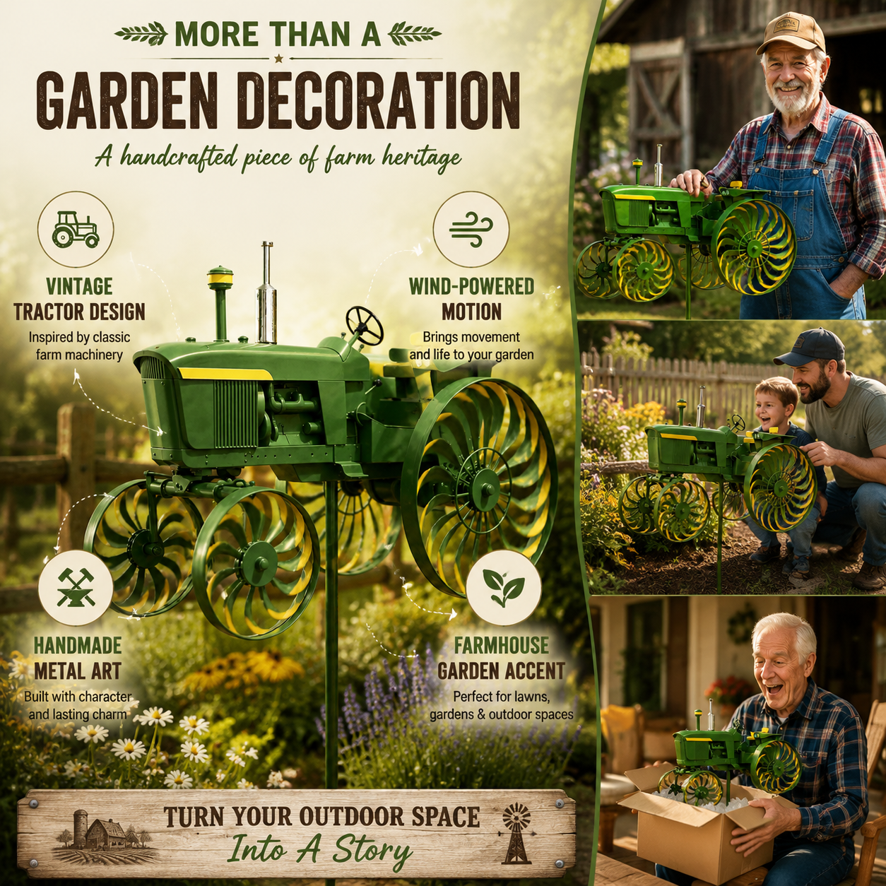 🔥 Limited Time 50% OFF🚜  Tractor Wind Spinner 🌾