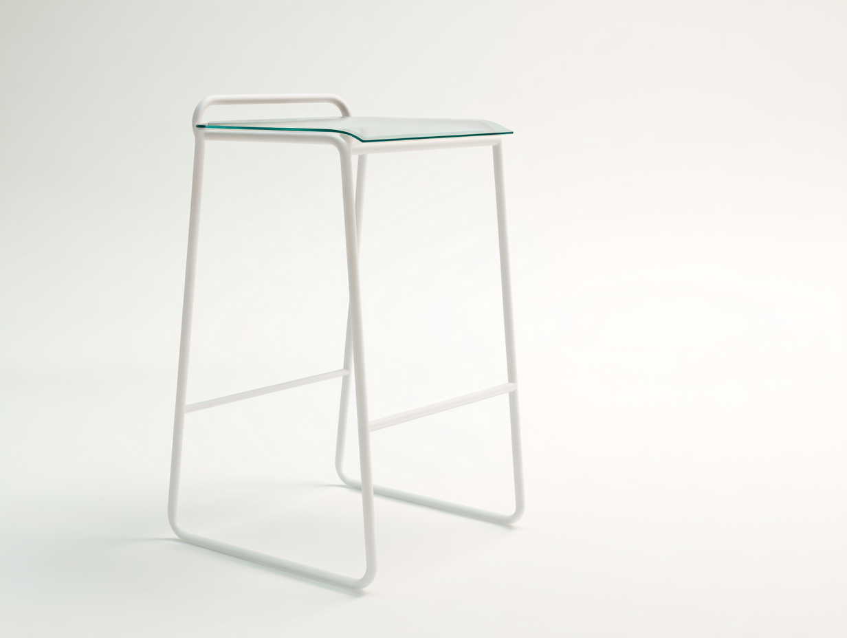 Taburete de bar-metal-45×44×86 cm-blanco/transparente-estilo minimalista-Modordadecor