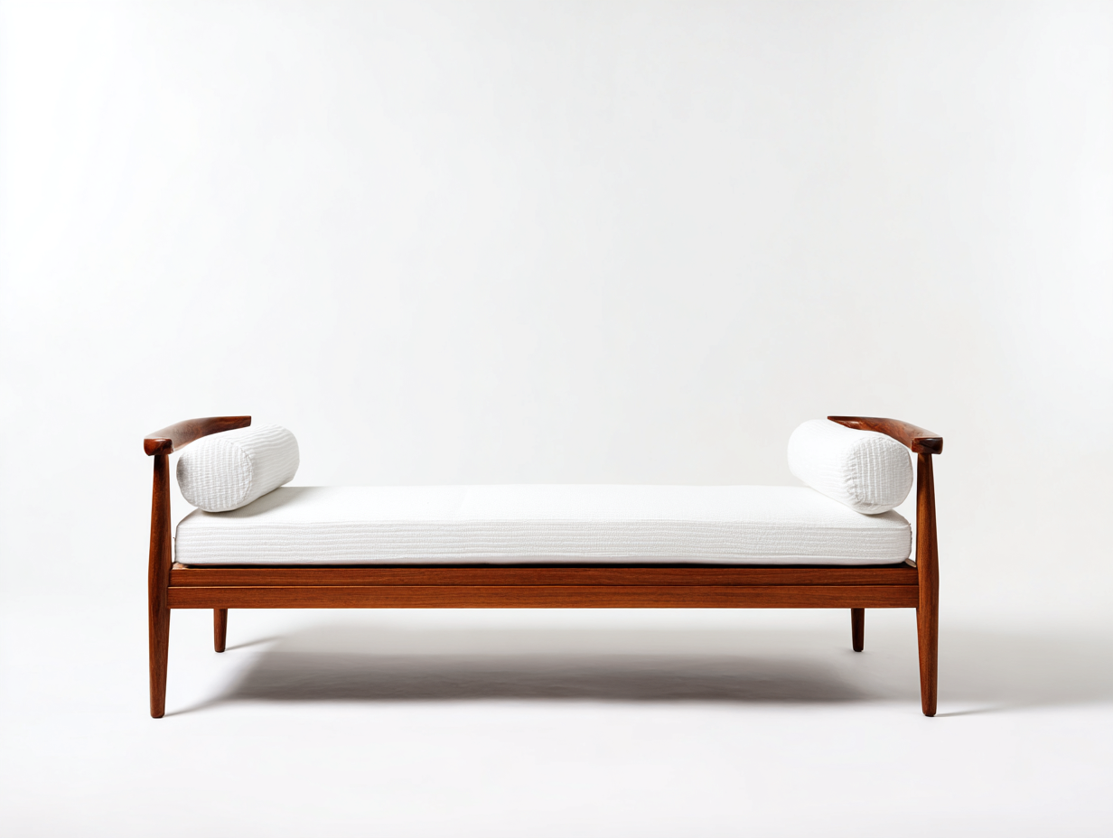 Cama solar madera maciza 190×80×72 cm nogal/blanco para Terraza diseño escandinavo con apoyos laterales-Modordadecor