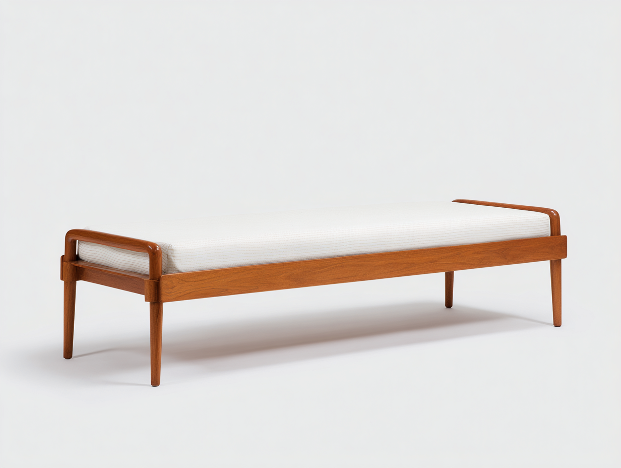 Cama solar madera maciza 200×80×63 cm nogal claro/blanco para Terraza diseño minimalista con apoyos curvos-Modordadecor