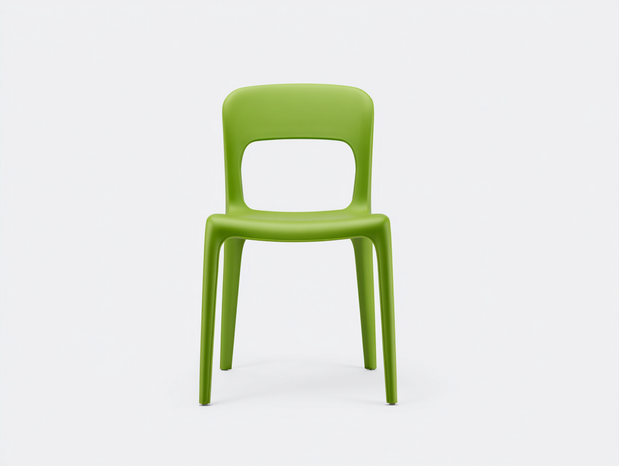 Silla de comedor de polipropileno 47×52×81 cm - verde lima - respaldo abierto y asiento moldeado-Favavidecor
