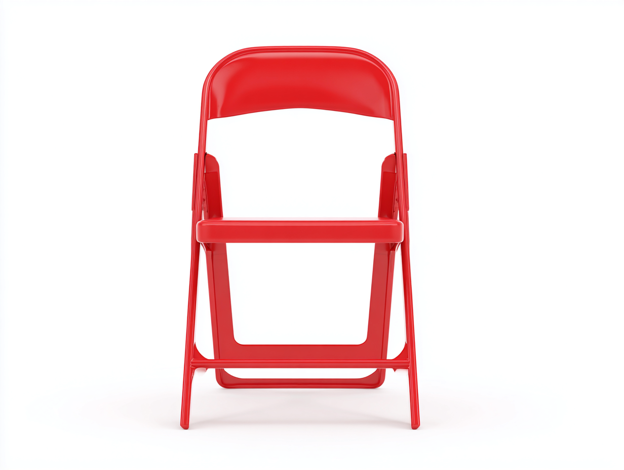 Silla de comedor plegable 46×50×82 cm - rojo - estructura compacta con respaldo abierto-Favavidecor