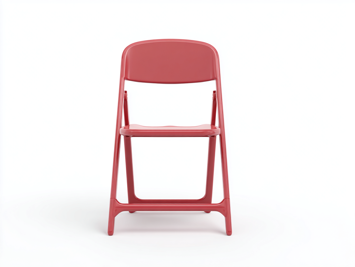 Silla de comedor plegable-polipropileno-47×50×82 cm-Rojo coral-respaldo ancho para Comedor-Favavidecor