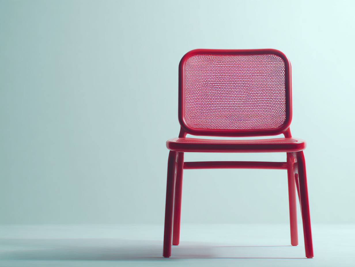 Silla de comedor de metal 49×52×82 cm - rojo - respaldo de rejilla y diseño ligero-Favavidecor
