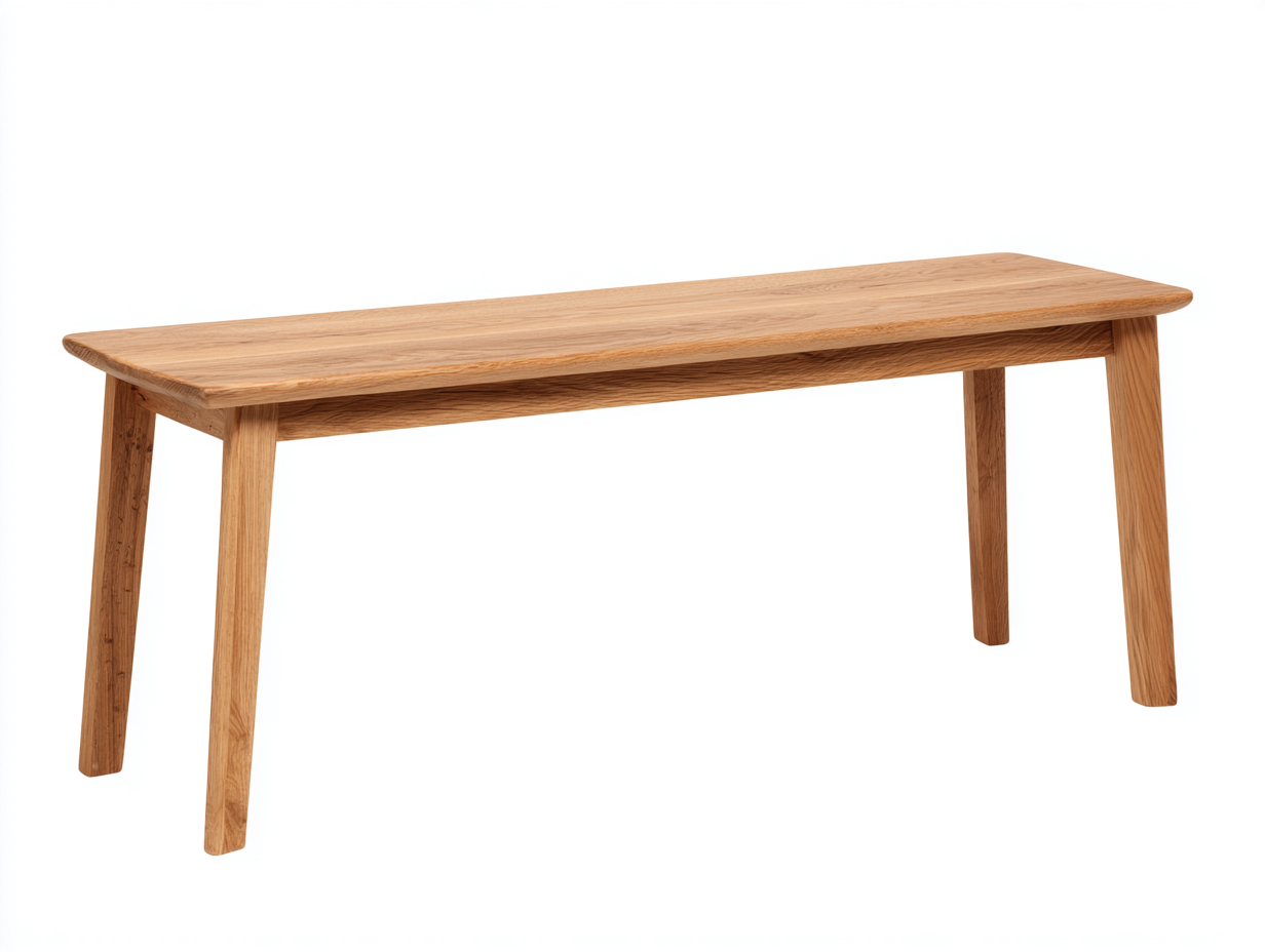 Banco de comedor-madera maciza-145×40×46 cm-Roble miel-asiento curvado para Comedor-Favavidecor