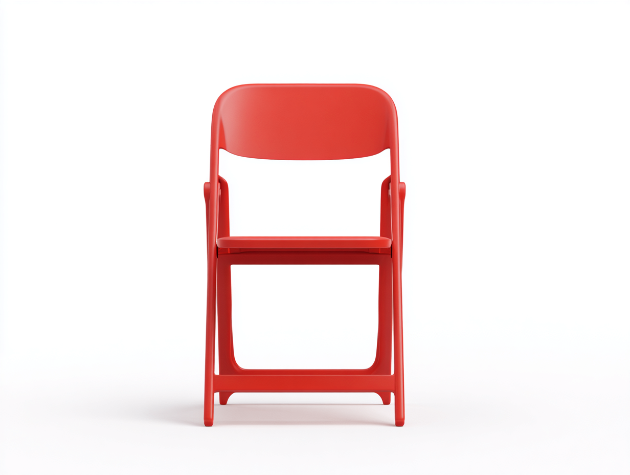 Silla de comedor plegable-polipropileno-46×49×80 cm-Rojo vivo-estructura rectangular compacta para Comedor-Favavidecor
