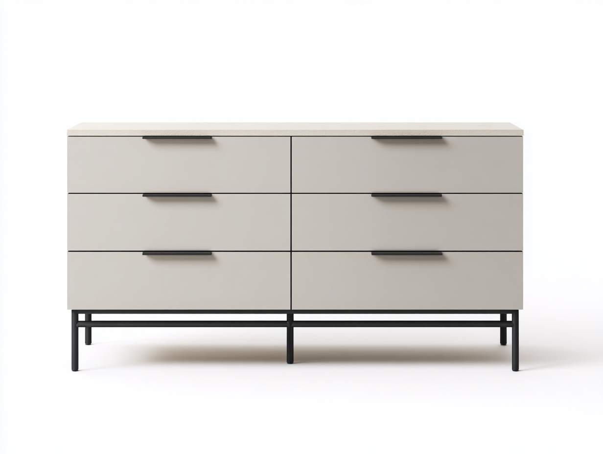 Taquillas de dormitorio 150×45×82 cm - gris claro/negro - almacenamiento elevado de estilo moderno-Gavoiohaus