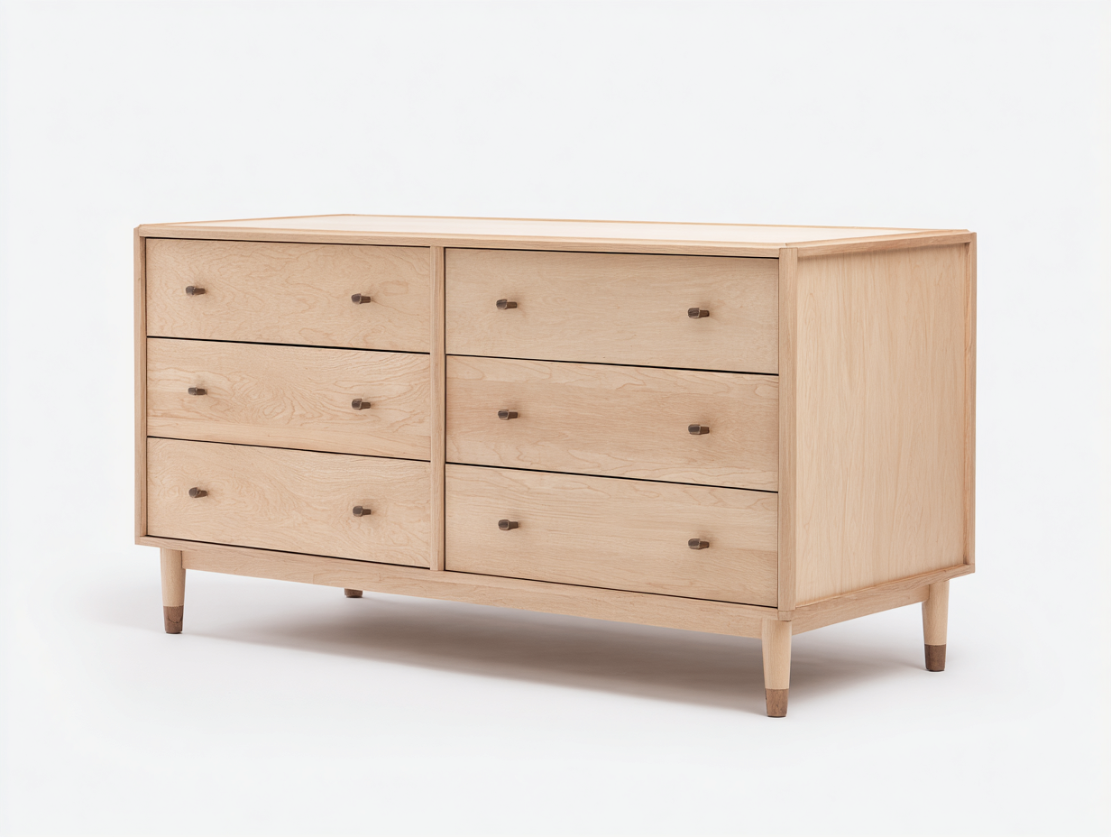 Taquilla de dormitorio de madera 155×46×86 cm - roble claro - diseño elevado con amplio almacenamiento-Gavoiohaus