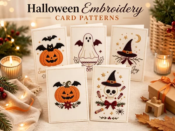 50% OFF | 🌲 Christmas Hand Embroidery Card DIY Kit – Stitch Your Way Into the Christmas Spirit ✨