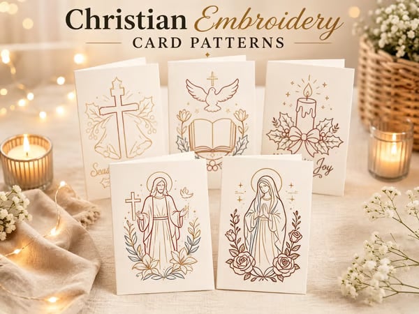 50% OFF | 🌲 Christmas Hand Embroidery Card DIY Kit – Stitch Your Way Into the Christmas Spirit ✨