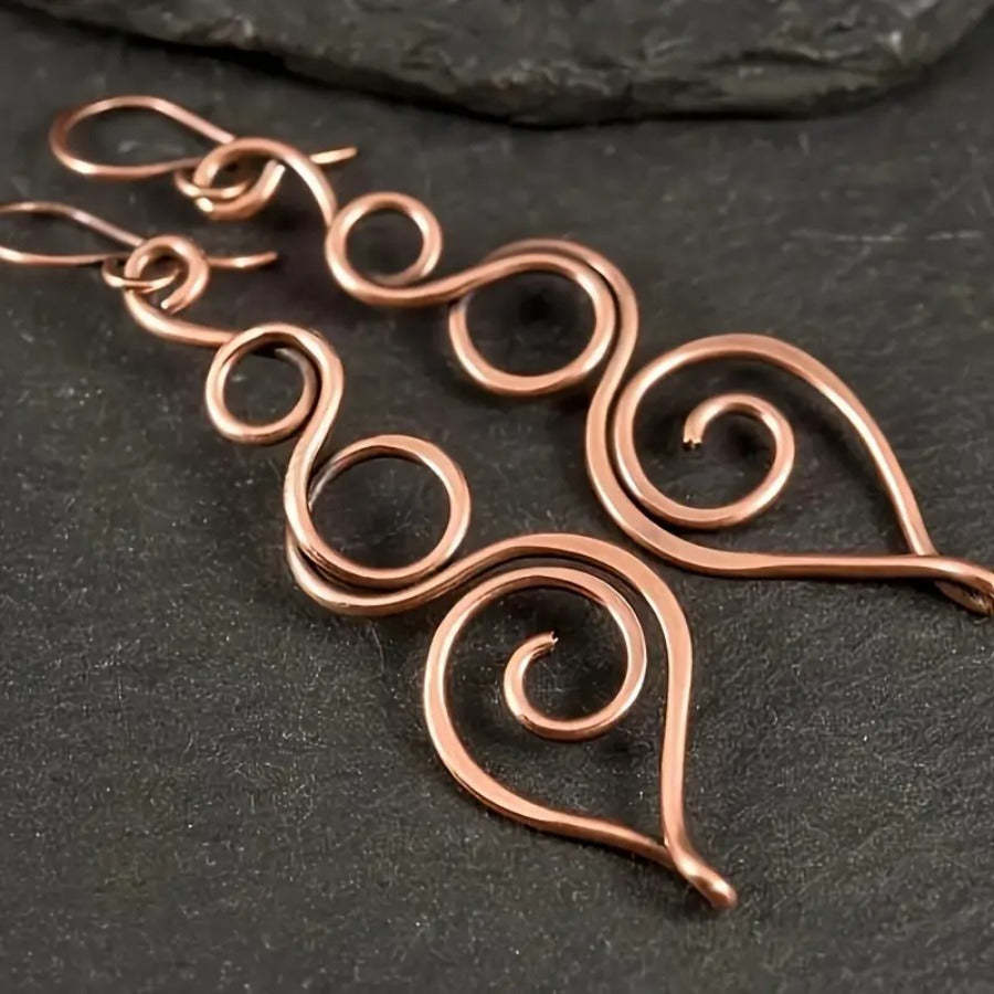 Loretta Vír Měděný Náušnice