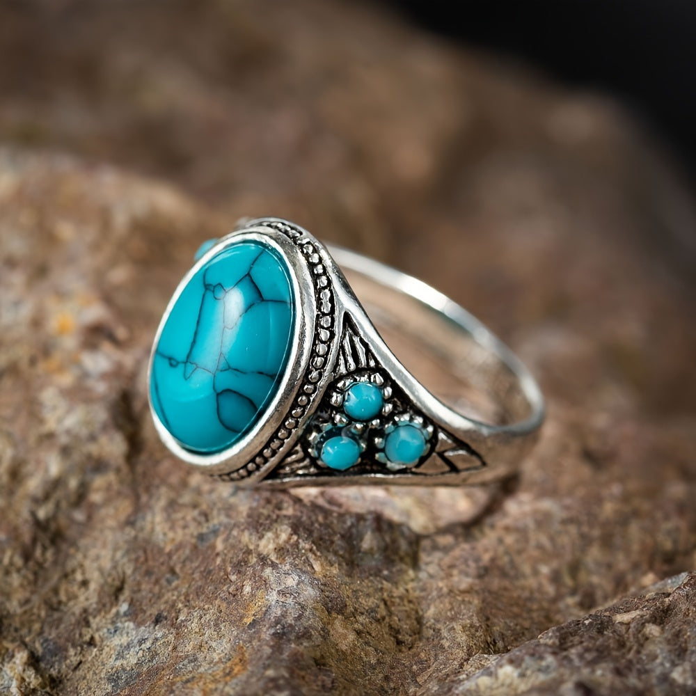 Nomad Blue Kámen Prsten | Bílé zlato