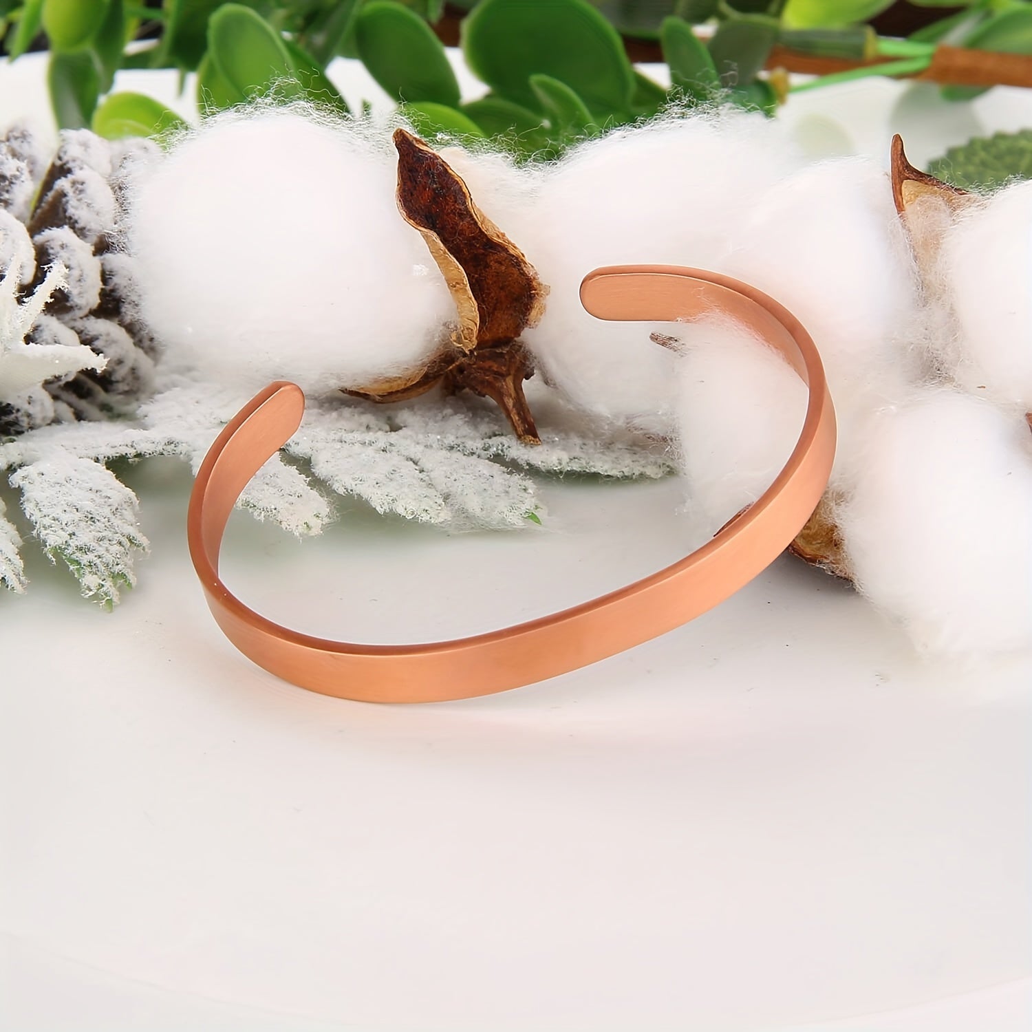 Minimalist Měděný Cuff Náramek