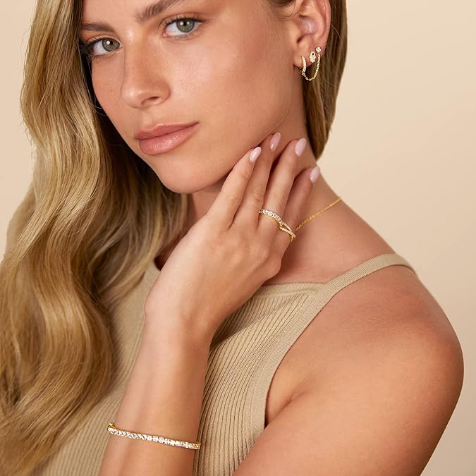 Adella Řetízek Náušnice | Zlatý