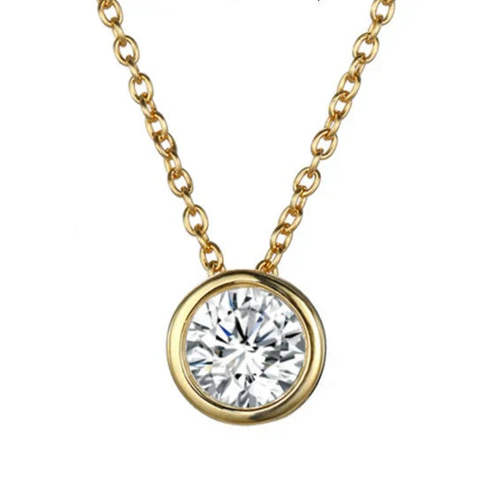 Lunaria Gemmara Birthstone Náhrdelník | Zlatý