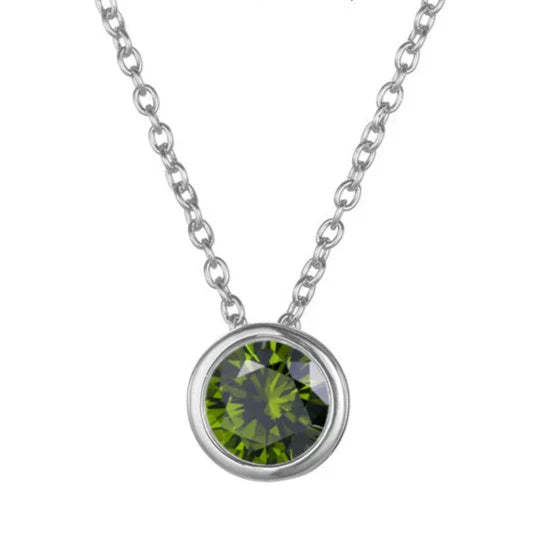 Lunaria Gemmara Birthstone Náhrdelník | Bílé zlato