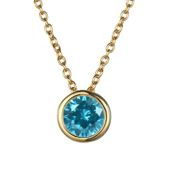 Lunaria Gemmara Birthstone Náhrdelník | Zlatý