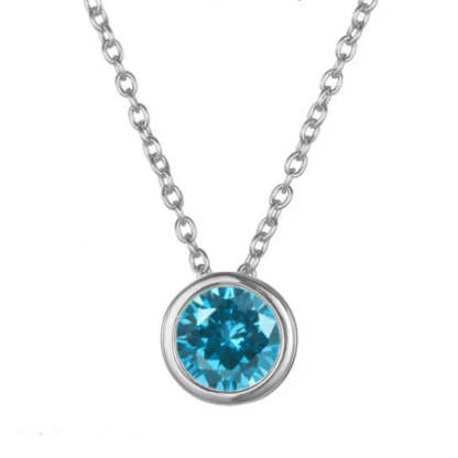 Lunaria Gemmara Birthstone Náhrdelník | Bílé zlato