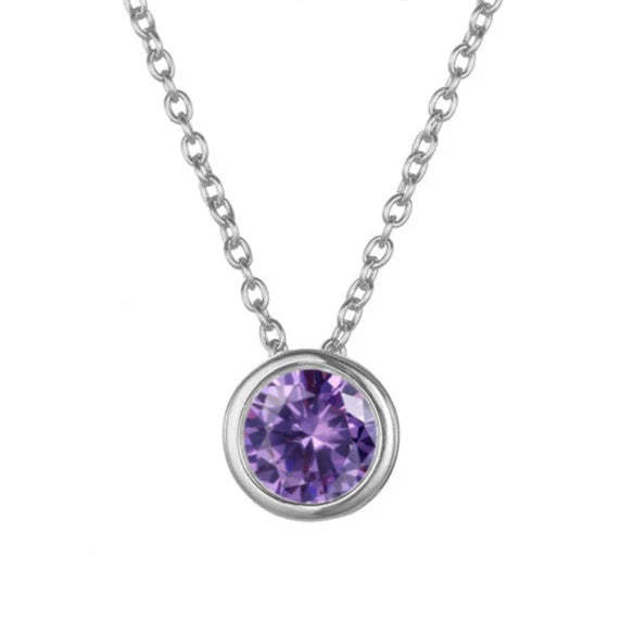 Lunaria Gemmara Birthstone Náhrdelník | Bílé zlato