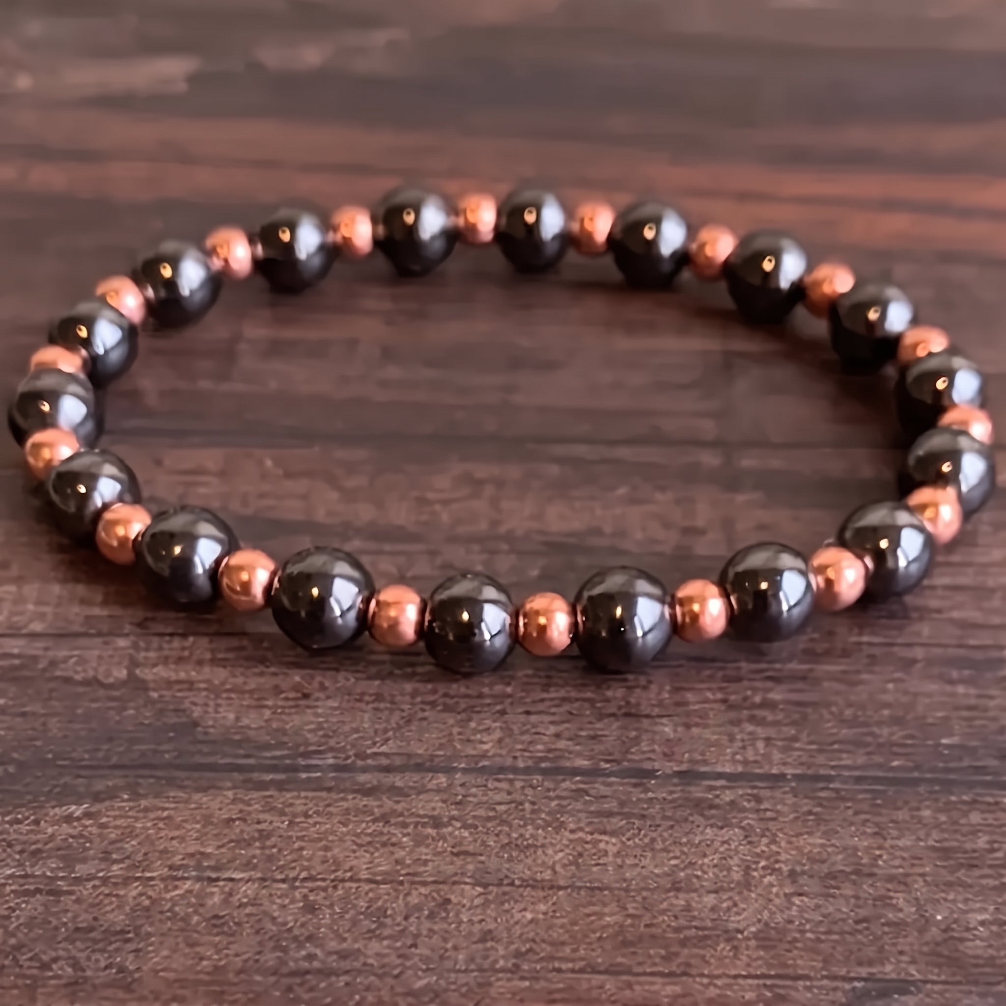 Noir Bead Měděný Náramek