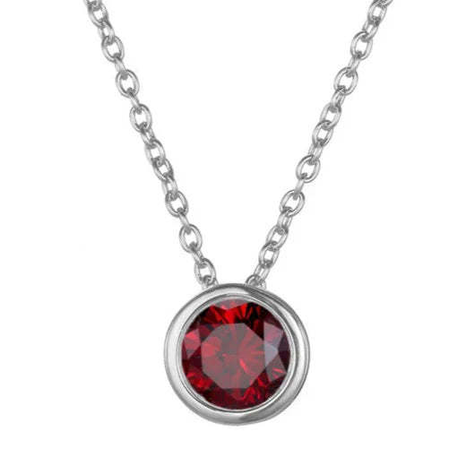 Lunaria Gemmara Birthstone Náhrdelník | Bílé zlato