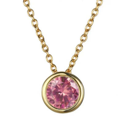 Lunaria Gemmara Birthstone Náhrdelník | Zlatý